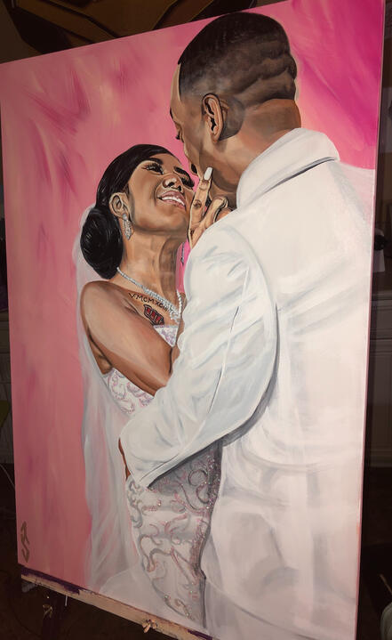I do Acrylic on canvas