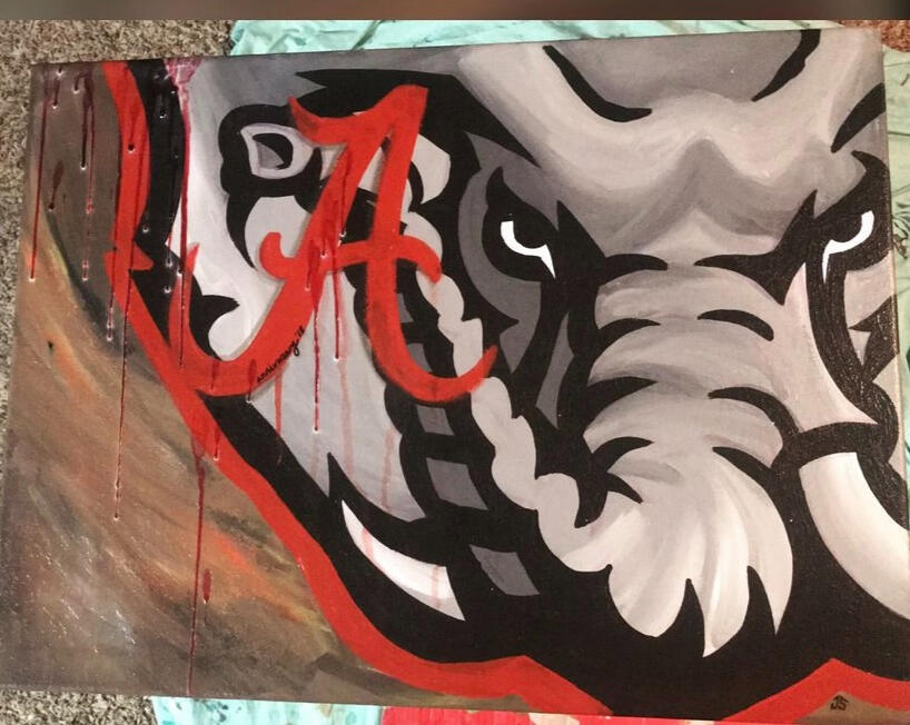 Rolltide Acrylic on canvas