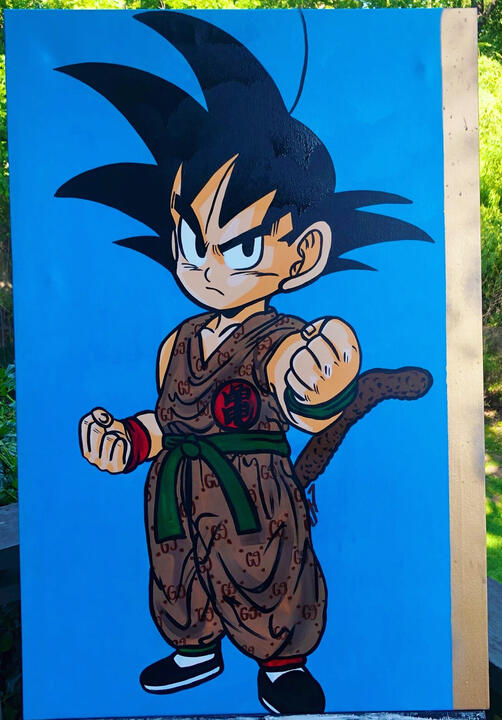 Gucci Goku Acrylic on canvas